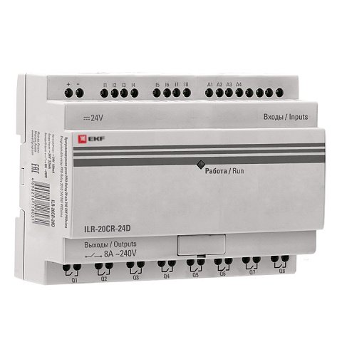 Фотография товара 'EKF Программируемое реле 20 в/в 24В PRO-Relay PROxima ILR-20CR-24D'