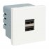 Фотография товара 'EKF E2MR2-20USB-10 Розетка USB A+A, 2.1А, 2 гнезда, без индикатора'