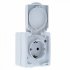 Фотография товара 'EKF Венеция Розетка 1-местная 16А с заземлением с крышкой IP54 EVR16-029-10-540'