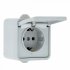 Фотография товара 'EKF Розетка 1-местная 16А с заземлением с крышкой IP44 EKR16-029-10-44'