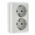 Фотография товара 'EKF Розетка 2-местная 16А с заземлением ENR16-128-10'