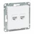 Фотография товара 'EKF UP1-SOW-2RJ45-5 Механизм розетки RJ45 - 2шт, (cat5), белый Эпика'