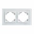 Фотография товара 'EKF Минск Рамка 2-местная стеклянная белая ERM-G-402-10'
