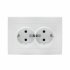 Фотография товара 'EKF Валенсия розетка 2-местная с/з 16А белая с защитными шторками EWR16-128-10'