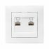 Фотография товара 'EKF Валенсия розетка компьютерная RJ-45 2-местная белая EWK02-035-10'
