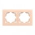Фотография товара 'EKF Валенсия рамка 2-местная кремовая EWM-G-302-20'
