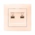 Фотография товара 'EKF Валенсия розетка компьютерная RJ-45 2-местная кремовая EWK02-035-20'