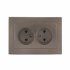 Фотография товара 'EKF Валенсия лицевая панель розетка 2-местной б/з 10А графит ESR10-L-102-60'