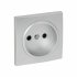 Фотография товара 'EKF Валенсия лицевая панель розетки 1-местной б/з 10 А сталь ESR10-L-022-30'
