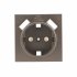 Фотография товара 'EKF Валенсия лицевая панель розетки 1-местной с/з 16А графит ESR16-L-028-60-2USB'