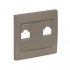Фотография товара 'EKF Валенсия лицевая панель розетки RJ-45 2-местная графит ESK02-L-035-60'