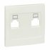 Фотография товара 'EKF Валенсия лицевая панель розетки RJ-45 2-местная жемчуг ESK02-L-035-50'