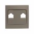 Фотография товара 'EKF Валенсия лицевая панель розетки RJ-45 2-местная кашемир ESK02-L-035-40'
