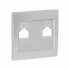 Фотография товара 'EKF Валенсия лицевая панель розетки RJ-45 2-местная сталь ESK02-L-035-30'