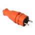 Фотография товара 'EKF Вилка оранжевая каучуковая прямая 230В 2P+PE 16A IP44 PRO RPS-011-16-230-44-ro'