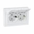 Фотография товара 'EKF ERR16-129-200-44 Минск Розетка 2-местная СП с/з с крышкой 16А'