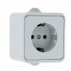 EKF Розетка 1-местная 16А с заземлением IP44 EKR16-028-10-44