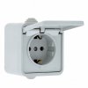EKF Розетка 1-местная 16А с заземлением с крышкой IP44 EKR16-029-10-44