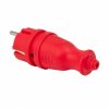 EKF Вилка красная каучуковая прямая 230В 2P+PE 16A IP44 PRO RPS-011-16-230-44-rr